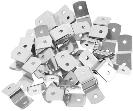 Toddmomy 50 Pezzi Clip a Forma di per Cornici in Metallo Elementi di Fissaggio per Foto e Tela Offset Staffe Supporto per Mensole e Piani di Tavoli Ferramenta Resistente per Fissaggio
