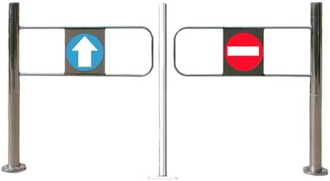 Puerta manual de un solo columpio con retorno automático, barrera peatonal para supermercados, almacenes y tiendas, solución de puerta de seguridad de 140 cm