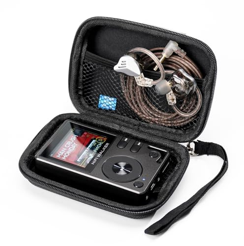 Étui de Transport Compatible avec HIFI WALKER H2, Housse Rigide EVA pour Lecteur MP3, baladeur Audio numérique, écouteurs, câble USB et Cartes mémoire, Sac de Rangement Portable, étui Uniquement