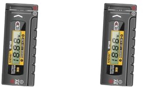 Juego de 2 probadores de batería prácticos de 1,2 a 4,8 V 9 V, portátil, preciso, tipo B