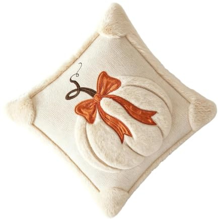 Genérico s para Cojín Calabaza Decorativa Bordada De 45 x 45 cm