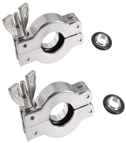 KF50 Vacuum Fittings 2 Sets,NW50 Aluminium Wing Nut Hinge Clamp