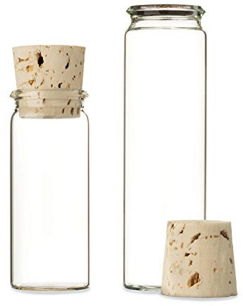 Tuuters 100 Stück Glasröhrchen mit Korken, 100 x Ø 30mm, Rollrandgläser | 50ml Glas mit Kork Verschluss für Blumensamen, Geschenke, Gastgeschenke, Gewürze zur Hochzeit, Taufe, Kommunion, Reagenzglas