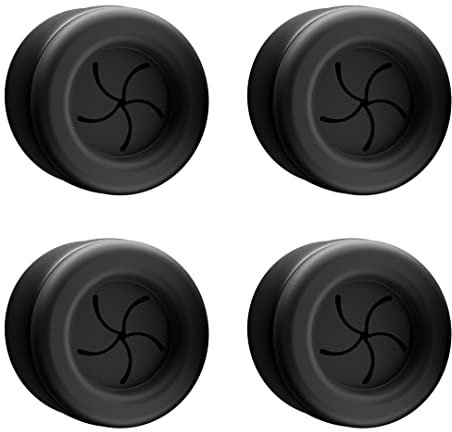 4 Premium Handtuchhalter im Set für Bad, Küche und Haushalt aus Edelstahl - Geschirrtuchhalter - Handtuchhaken - Rund - selbstklebend ohne Bohren (Matt Schwarz)
