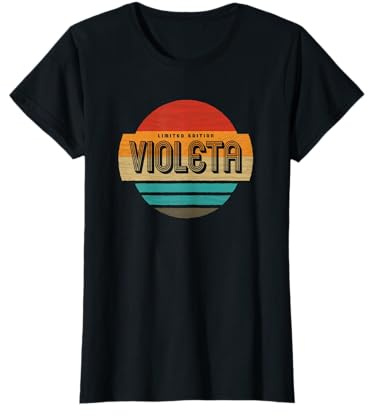 Violeta Nombre Retro Vintage Sunset Limited Edition Camiseta