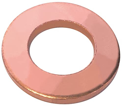 AERZERIX - C57234 - Lot de 2 Rondelles plates en cuivre M12x23.5 mm - épaisseur 2.2 mm - pour boulon M12 - DIN 125