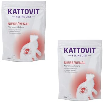 Kattovit Niere/Renal | Doppelpack | 2 x 400 g | Diät-Alleinfuttermittel für Katzen | Kann zur UnterstüTzung der Nierenfunktion bei chronischer Niereninsuffizienz beitragen