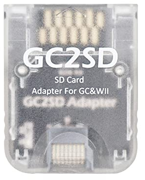 AreMe GC2SD Micro SD Card Adapter TF Card Reader per Gamecube Wii Console (trasparente)