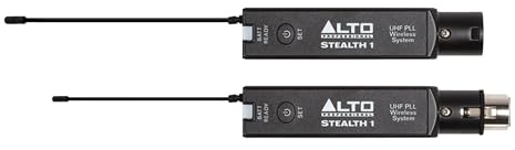 ALTO Stealth 1 Mono UHF XLR Wireless Audio System, Transmitter and Receiver for Powered Speakers, Mixers and Dynamic Microphones