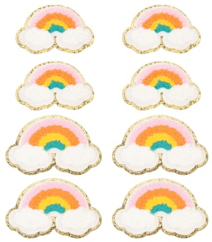 Milisten Regenbogen Aufnäher Zum Aufbügeln Oder Aufnähen 8 Stück Gestickte Applikationen Für Kleidung Taschen Hüte Reparaturflicken Diy Nähen 2.83X1.77In
