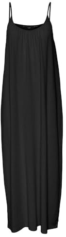 VERO MODA VMLUNA Singlet ankelklänning NOOS-klänning, svart, S, svart, S