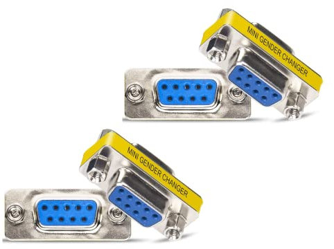 MEIRIYFA db9 Gender Converter D - Sub 9 Broches RS - 232 connecteur Serial Port Cable Connector Adaptateur pour Applications série - 4 pièces (Femelle vers Femelle)