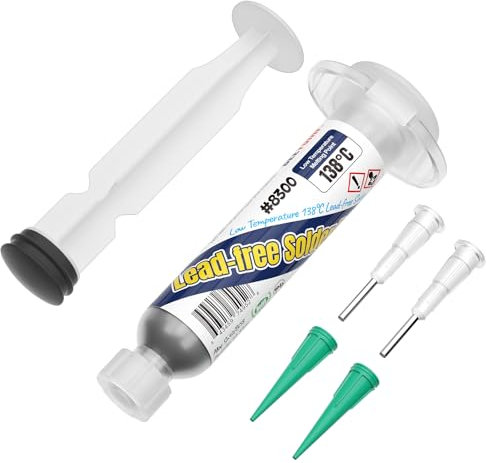 BEEYUIHF Sans plomb Pâte à souder, Pâte à étamer Sn42 Bi58, 138°C Pâte à souder à l'étain, pour PCB BGA SMD Réparation Électronique (1.05oz/30g)