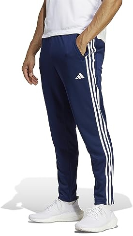 Adidas Hombre Train Essentials 3-Stripes Training Pants, Dark Blue/White, XS