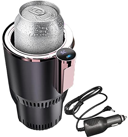 TOPINCN Raffreddatore per Scaldabicchieri per Auto 2 in 1, Portabicchieri per Auto Intelligente Portabicchieri per Raffreddamento e Riscaldamento per Auto Portabicchieri per Auto Pratico (Oro Viola)