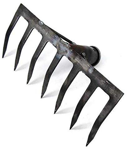 Rastrillo de césped, Cabezal de Herramienta para el Cuidado del césped con rastrillo de 7 Dientes, Cabezal de rastrillo de Repuesto, Hecho, para jardín, Patio, Hojas, Musgo de césp
