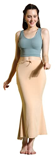 Jaanvi fashion Women's Cotton Blend Saree Shapewear Petticoat for Women, Cotton Blended,Petticoat,Skirts for Women,Shape Wear Dress for Saree Shaper
