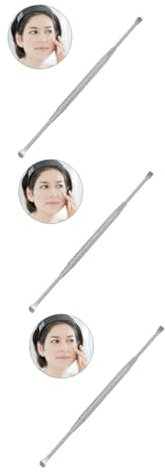 Healvian 3st Ohrenschmalzentferner Ohrstöpsel Wachsentfernung Ohrreiniger Aus Metall Ohrstöpsel-löffel Spiralkürette Ohr Reinigung Ohrenreinigungswerkzeuge Aasfresser Tragbar