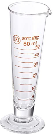 Zerodeko Glass Graduated Measuring Cup Lab Home Urine Water Beaker Accurate Scale Line