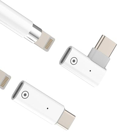 Adaptador Lightning hembra a USB C macho (paquete de 2) para Apple Pencil de 1ª generación, accesorios de cargador de lápiz IPencil adaptador de carga tipo C, conector Thunderbolt 4, convertidor para