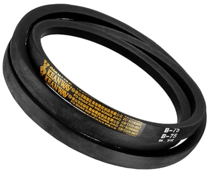 Kozelo B-75 Keilriemen 75 Innere Länge x 17mm Breite x 11mm Dicke Schwarz | B-Sektion Gummiantriebsriemen, Für den Einsatz in der Kraftübertragung