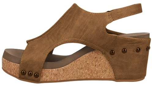 ticticlily Espadrillas Donna Zeppa Estive Eleganti con Tacco Sandali Zeppa Plateau Comode Aperta Scarpe Estive Sandali A Marrone Scuro 40 EU