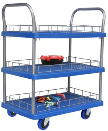 YCOVSFP Werkzeugwagen Mit 3 Ebenen, 150 Kg, Werkzeugwagen Mit Rädern, Servicewagen, Werkzeugaufbewahrungs-Organizer for Lager, Garagen Und Werkstätten