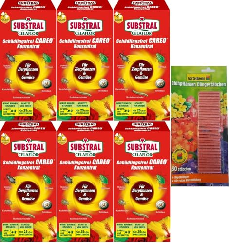 6 X 250 ml Schädlingsfrei Careo Konzentrat für Zierpflanzen & Gemüse
