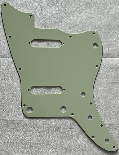 Plektrumschutz für kompatible Fender US Jazzmaster Strat Pickup Gitarre Pickguard (3-lagig, Vintage Green)
