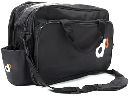 D3 Sideline Bag Portable Team Sports Football, Rugby, Hockey, Physiotherapy Strapping Tape First-Aid Rehab Medical Doctor Pitchside Bag Multiple Pockets Storage