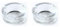 Acan Tradineur - Pack de 2 ceniceros Redondos de Cristal, Cuencos, recipientes con Muescas para Cigarrillos, Uso Interior y Exterior, hostelería, hogar - 8,5 x 3,5 cm