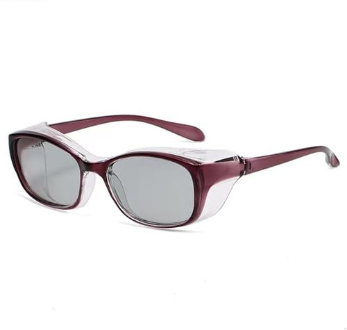 IRIRI Gafas de Sol Polarizadas Fotosensibles: Protección UV, Resistentes Al Viento y Al Polen for Conducir y Andar en Bicicleta | Gafas de Seguridad for Todo Tipo de Clima for Hombre y Mujer(Morado)