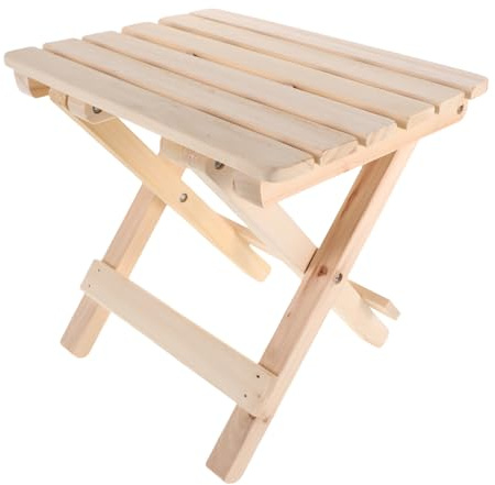 TOGEVAL Klappbarer Holztrittsitz Tragbarer Hocker für Outdoor Camping Bad Spa Sauna Dusche Beinarbeit Leicht und Platzsparend Robuste Konstruktion für Jeden Gebrauch