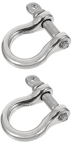 LAPYAPPE 2pcs Pure Copper Horseshoe Buckle D-Rings u Shape Key Ring DIY Leather Craft for Purse Keychain Collar