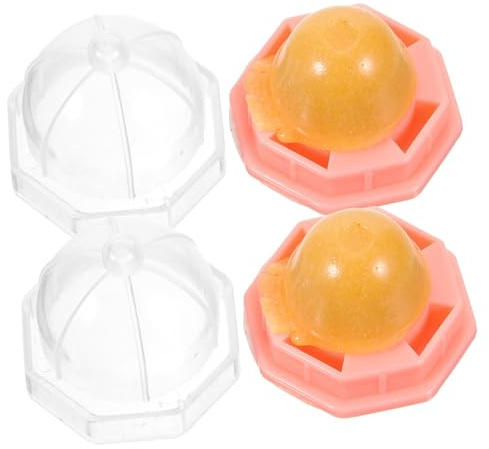 ibasenice 2pcs Catnip Ball Edible Lollipop Candy for Cats and Kittens Natural Vitamin Cat Mint Chew Relaxing Orange Flavor Snack for Healthy Tongue Movement and Scratching Prevention
