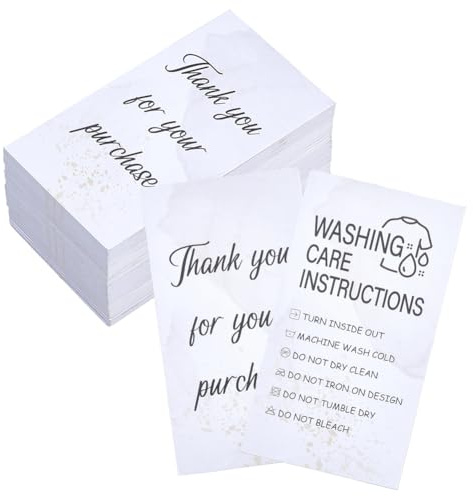 FINGERINSPIRE 240PCS Cartes Instructions de Nettoyage de Vêtements 5x8.8cm Cartes Instructions de Nettoyage de Vêtements Rectangle Papier Carte Affichage avec Instruction de Lavage de Vêtement