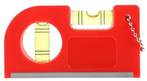 Operitacx Niveau à Bulle Suspendu Rouge Outil de Niveau à Fil pour Pose de Carrelage Terrasse et Clôture Fabrication Abs et Alliage Aluminium Précis pour Chantier et Jardin Robustes
