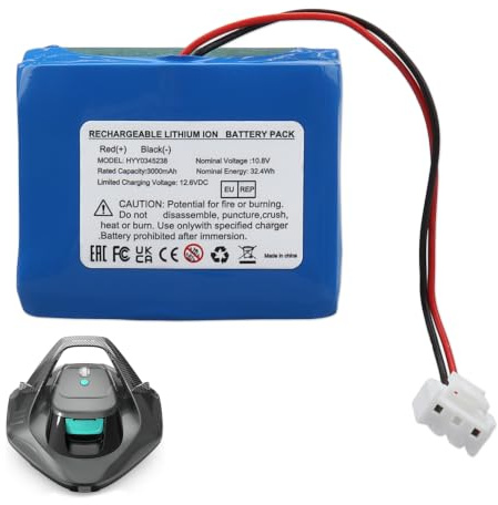 Batería de Repuesto de Iones de Litio Lushtower de 10,8 V y 3000 mAh, Compatible con el Robot limpiafondos inalámbrico Aiper SE, Apta para la batería de aspiradora de Piscina HYY0345175.