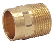 Serie 4000 LÖTFITTING ROTGUSS ÜBERGANGSNIPPEL AG ½ x 12 MM - 10 Stück