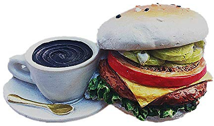 3D-Kühlschrankmagnet mit leckeren Lebensmitteln, Kaffee und Hamburgern, Dekoration für Zuhause, Küche, Magnet-Aufkleber, Kühlschrank-Magnet-Kollektion