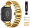 Niboow 20mm Armband für Amazfit Bip 3/GTS 4/GTS 3, Edelstahl Uhrenarmband für Samsung Galaxy Watch 5/4 Classic, Huawei Watch GT 3 Pro 43mm - Gold