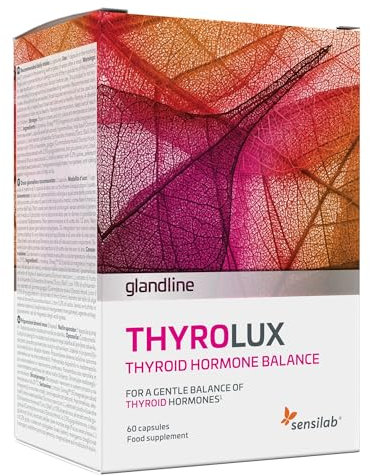 L Tyrosine 400 mg, Iode, Selenium, Magnésium, Basilic Royal, Schisandra, Zinc, Manganèse - 60 Gélules - Nutriments et Minéraux d'Origine Végétale - Thyrolux Sensilab