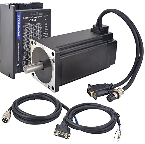 Closed Loop Schrittmotor 12Nm Nema 34&Treiber CL86T-V41 0~8,2A 24~80VD | STEPPERONLINE, 1 Achse, 1000PPR, für CNC Graviermaschine