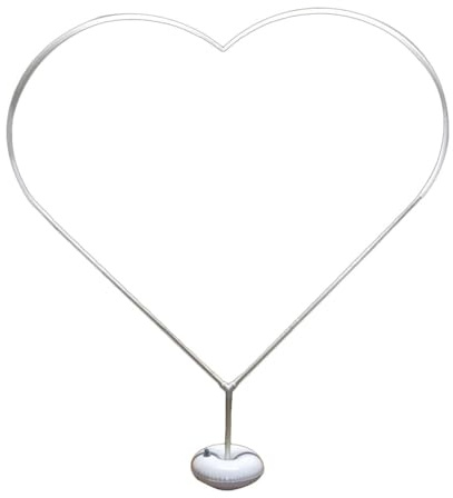 GANAZONO Heart Balloon Stand 59 Inch Diy Heart-Shaped Balloon Arch Frame for Wedding Birthday Proposal and Party Decorations