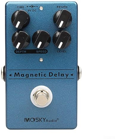 Effektpedal Magnetic Delay True Bypass 5Knobs Distortion Overdrive Gitarre Musik Zubehör für Gitarrenliebhaber