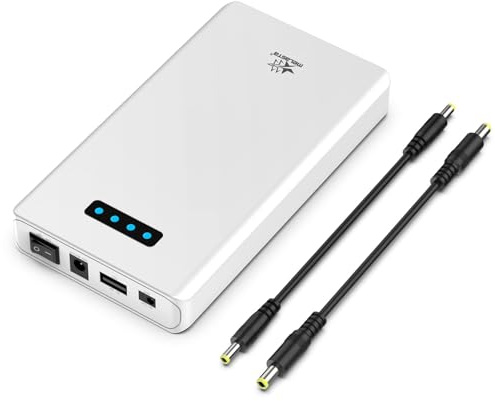 melasta Powerbank Batterie Externe Rechargeable Lithium-ION 24V 3350mAh avec Sortie 9V DC et Sortie USB 5V pour Bandes LED, Caméra de Vidéosurveillance et Plus Encore (avec Chargeur)
