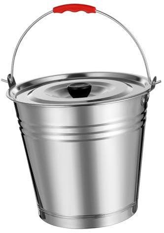 Gogogmee Ascheeimer Edelstahl 8l Multifunktionaler Kohle Und Asche Aufbewahrungseimer Mit Deckel Großer Aschebehälter Für Kamin Grill Camping Und Rostfrei