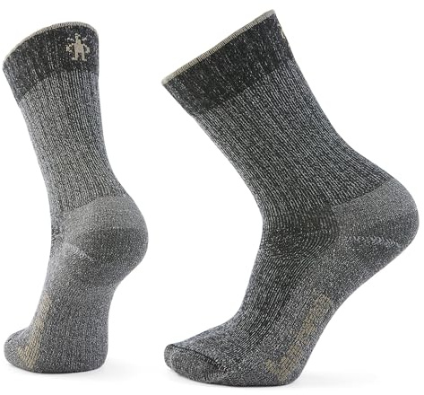 Smartwool Unisex Hike Classic Edition Light Cushion Second Cut Crew Socks, Charcoal, Large