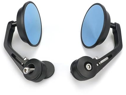 Lenkerendenspiegel Motorrad Runde Lenker Bar End Rückspiegel Blau Glas Für GTS Sprint Primavera150 300 125 250LX GTV LXV Motorrad Spiegel
