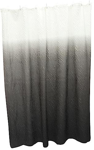 Cabilock Wasserdichter Duschvorhang Aus Polyester Mit Grauem Farbverlauf Inklusive Haken Modernes Design Für Badezimmer Installieren Und Pflegeleicht